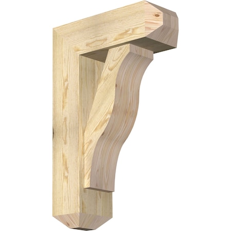 Ekena Millwork Funston Craftsman Rough Sawn Bracket w/ Offset Brace, Douglas Fir, 8"W x 22"D x 34"H BKT0806X22X34FST04RDF